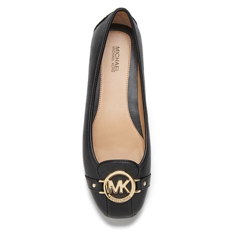 michael kors city ballet flats black|michael kors black flat boots.